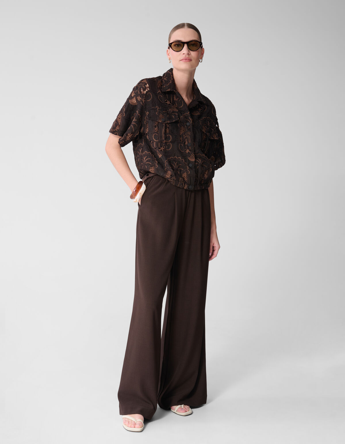 Stickbluse Dunkelbraun von Mieke SHOEBY WOMEN