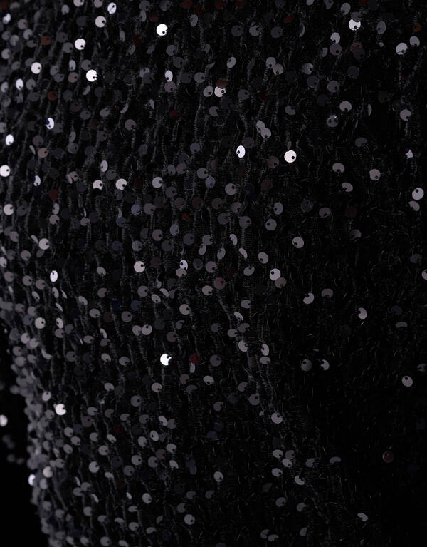 Sequin Longsleeve Top Schwarz SHOEBY GIRLS