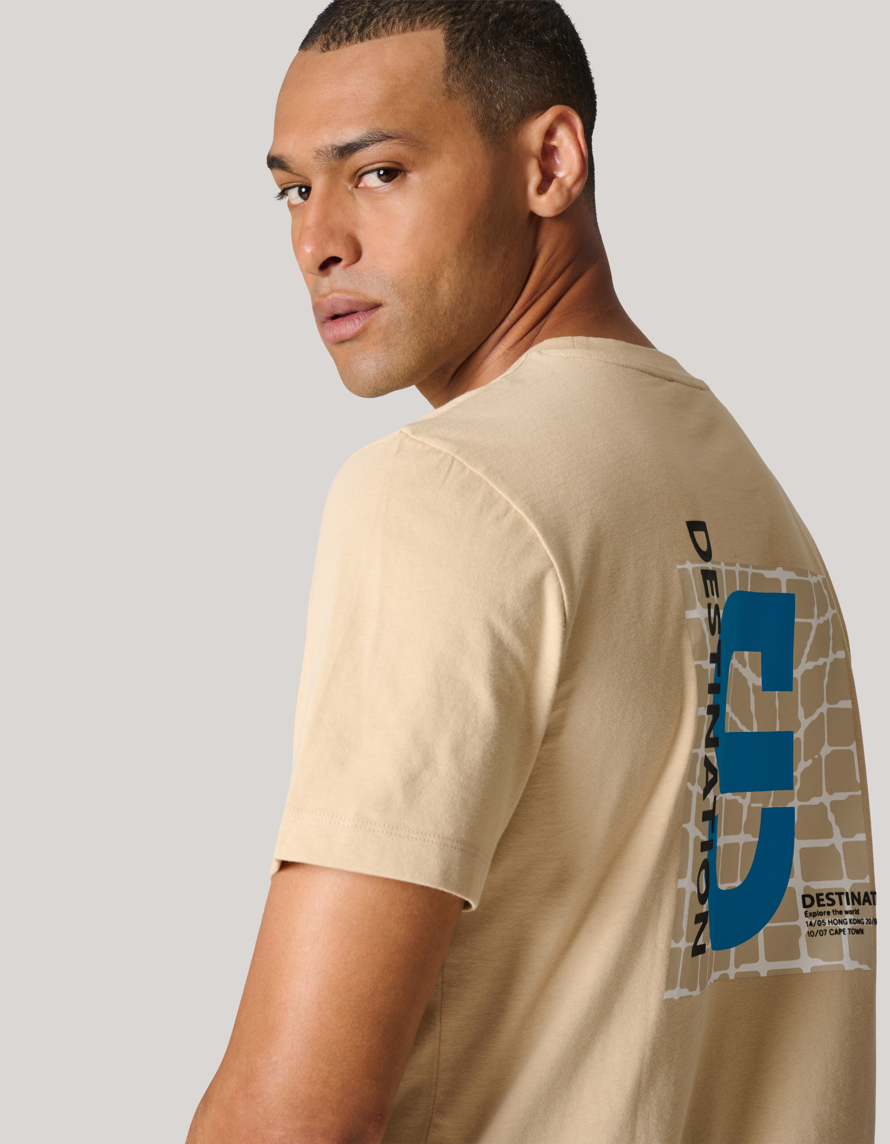 Logo-T-Shirt Beige SHOEBY MEN