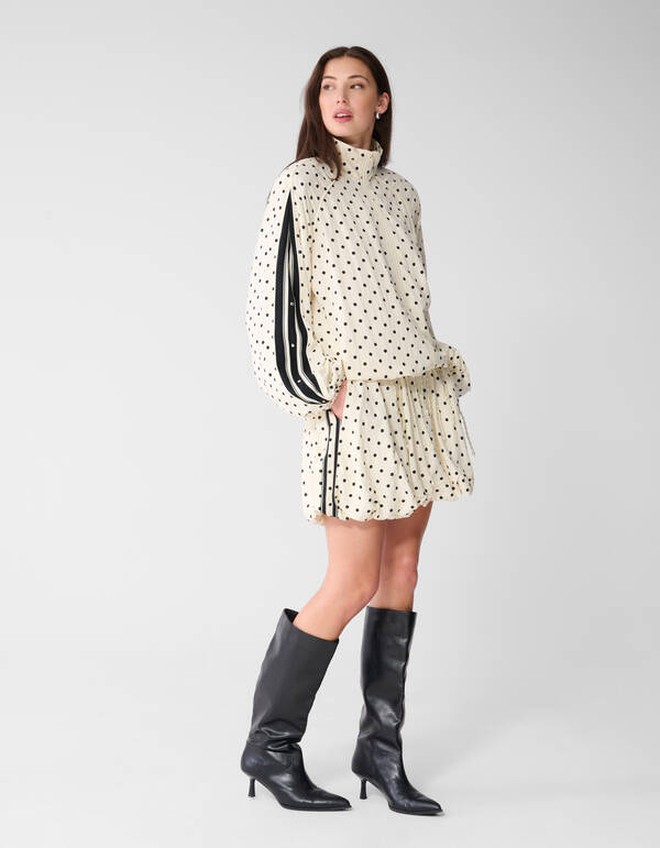 Polkadot Minirock Gebrochenes Wei&szlig; SHOEBY WOMEN