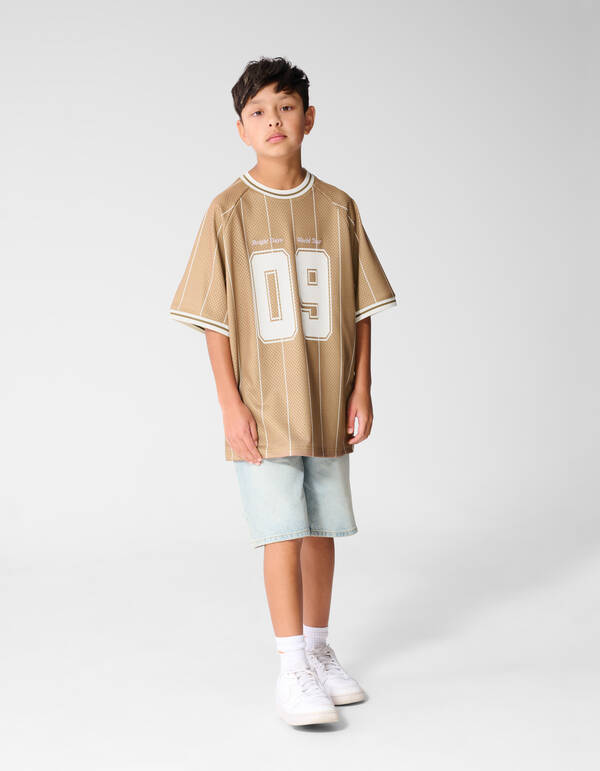 &Uuml;bergro&szlig;es sportliches T-Shirt in Braun SHOEBY BOYS