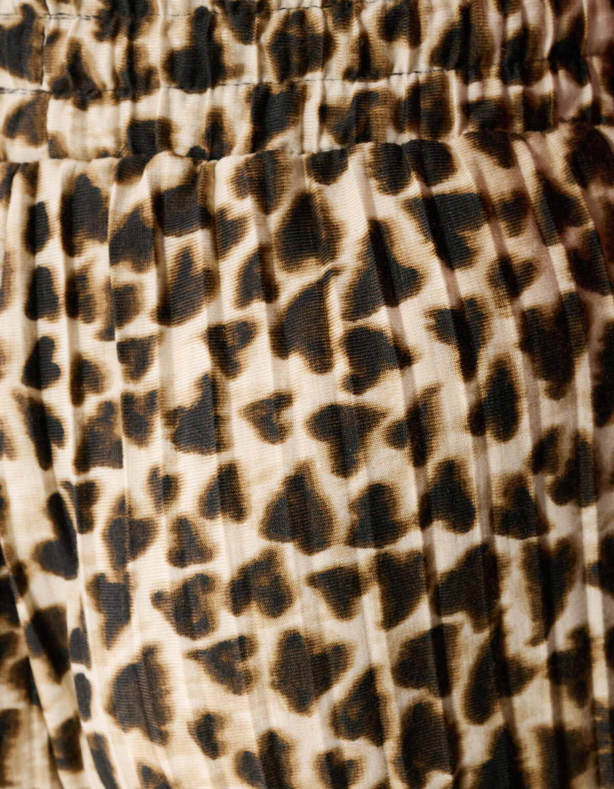 Pliss&eacute; Leopard Hose Hellbraun SHOEBY GIRLS