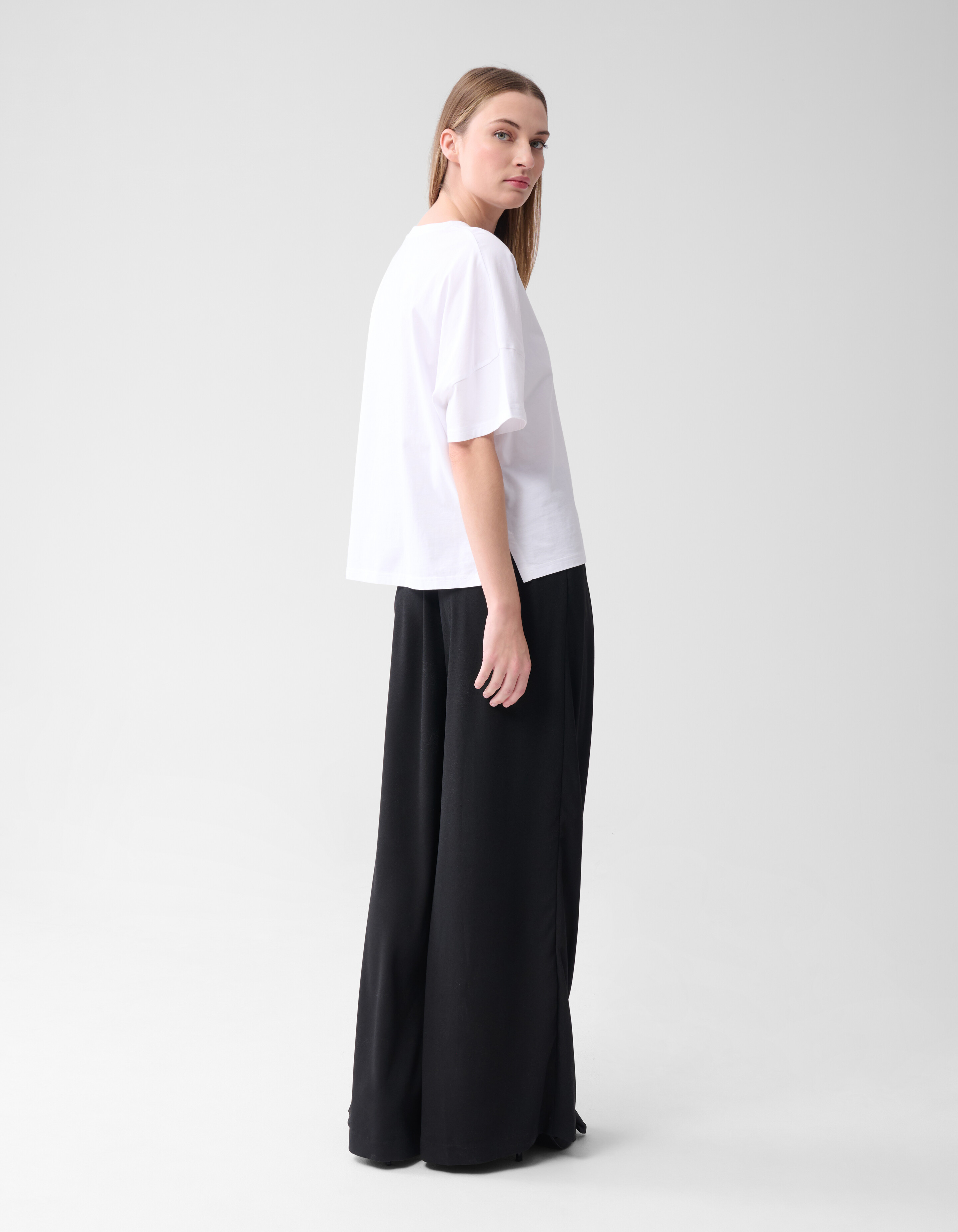 Crepe Wide Leg Trousers Black von Lonneke SHOEBY WOMEN