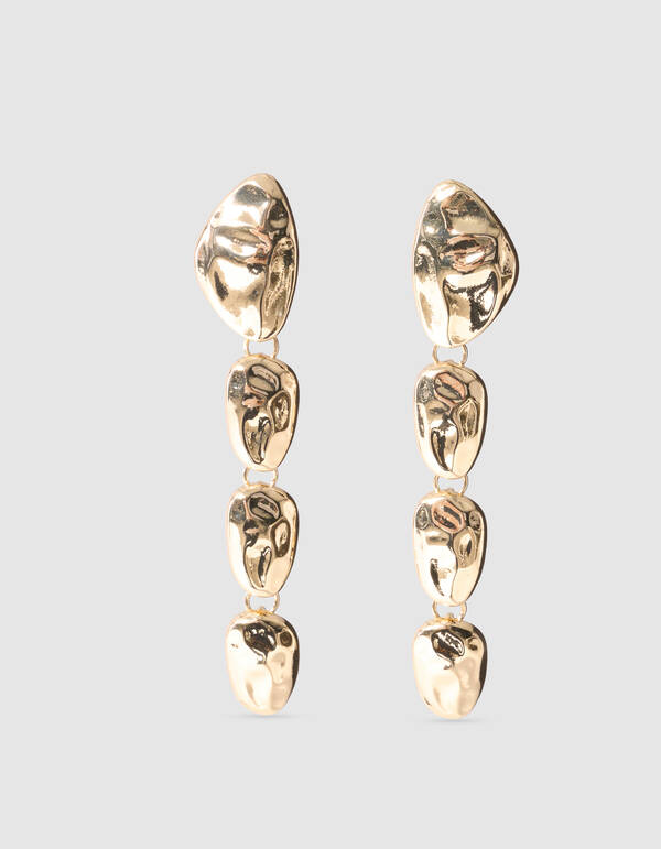 H&auml;ngende Stein-Ohrringe Gold SHOEBY ACCESSOIRES