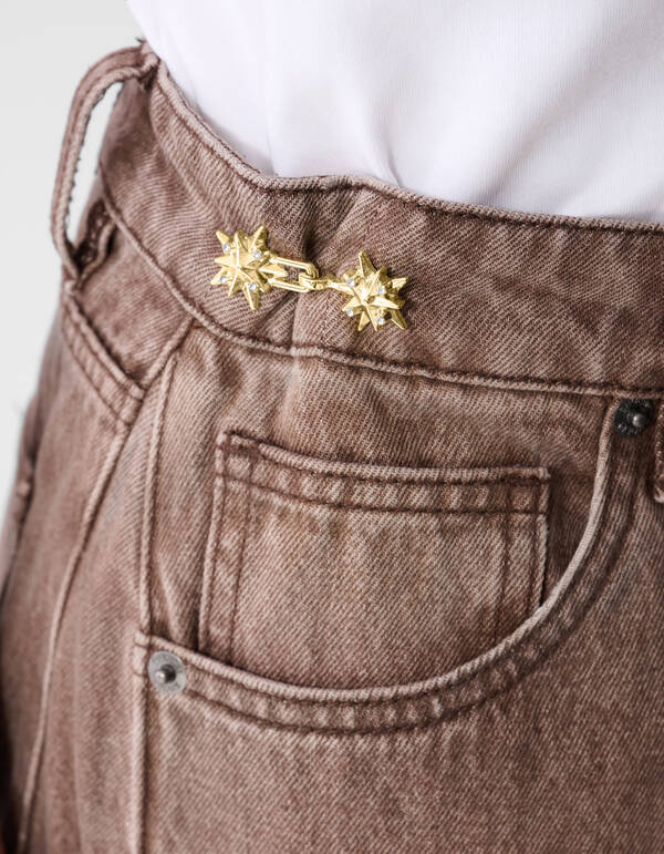 Star Jeans-Anstecknadel Gold SHOEBY ACCESSOIRES
