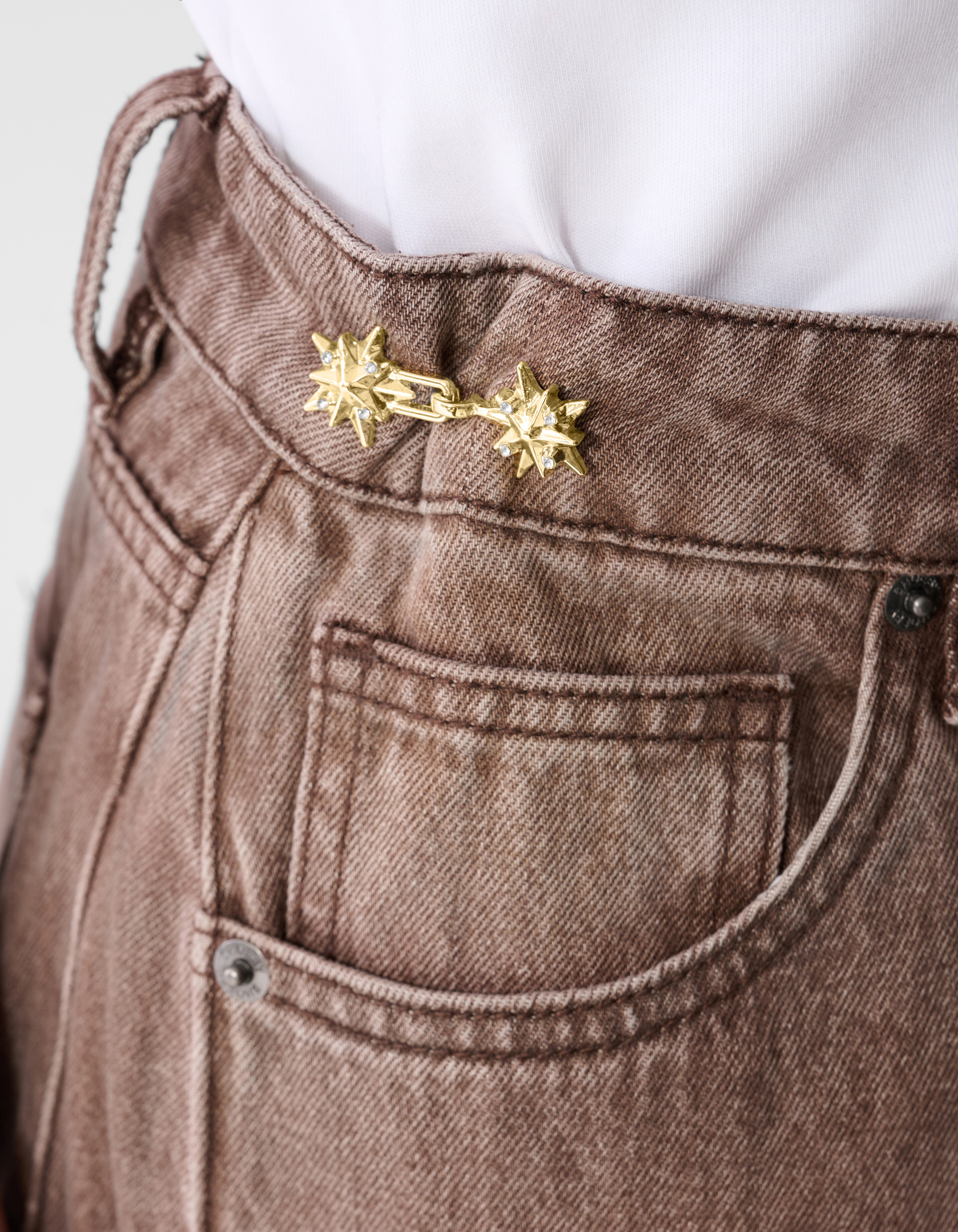 Star Jeans-Anstecknadel Gold SHOEBY ACCESSOIRES