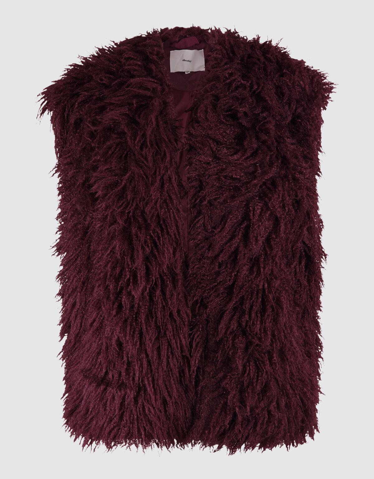 Oversize Teddyweste Dunkelrot SHOEBY WOMEN