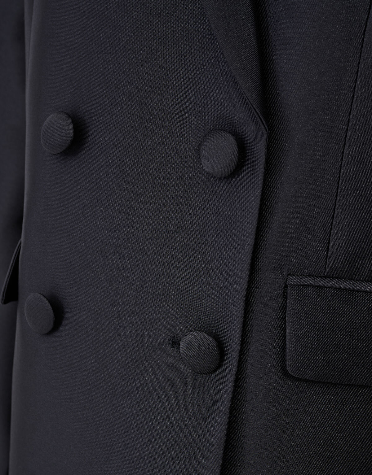 Oversized Satin Twill Blazer Black SHOEBY WOMEN