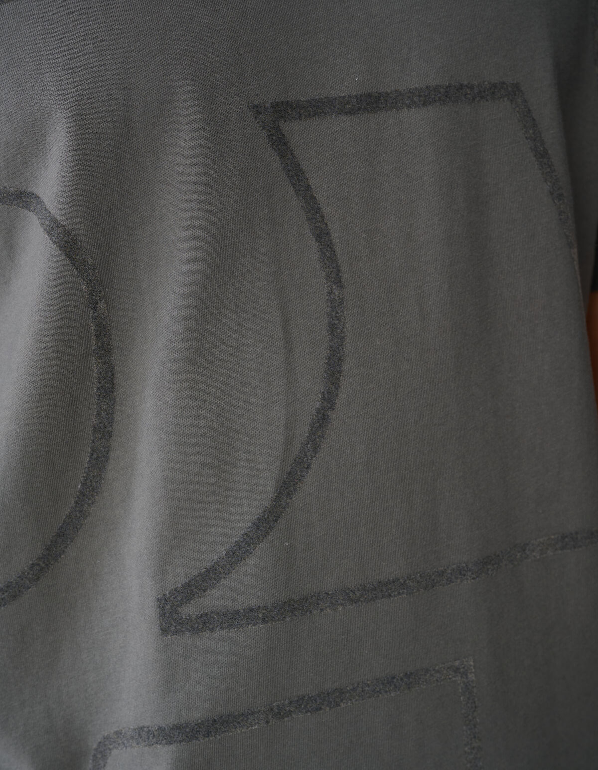 Flock Line Artwork T-shirt Dunkelgrün SHOEBY MEN