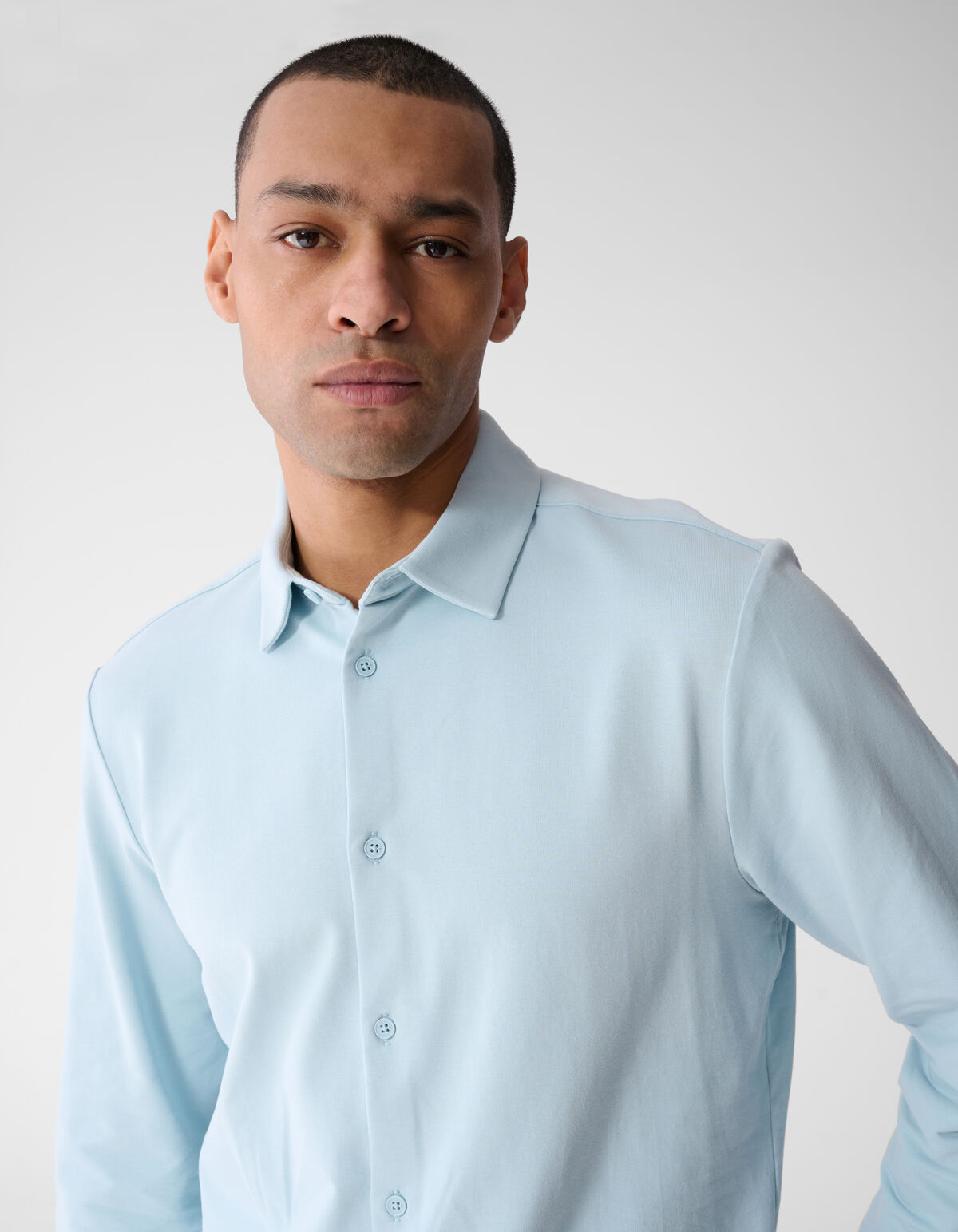 Langarm-T-Shirt aus Jersey Hellblau SHOEBY MEN