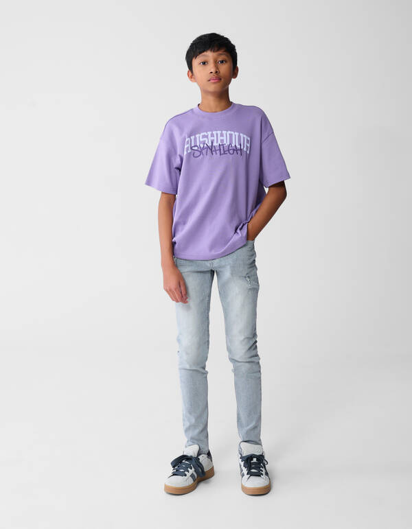 Rush Hour Artwork T-Shirt Lila SHOEBY BOYS