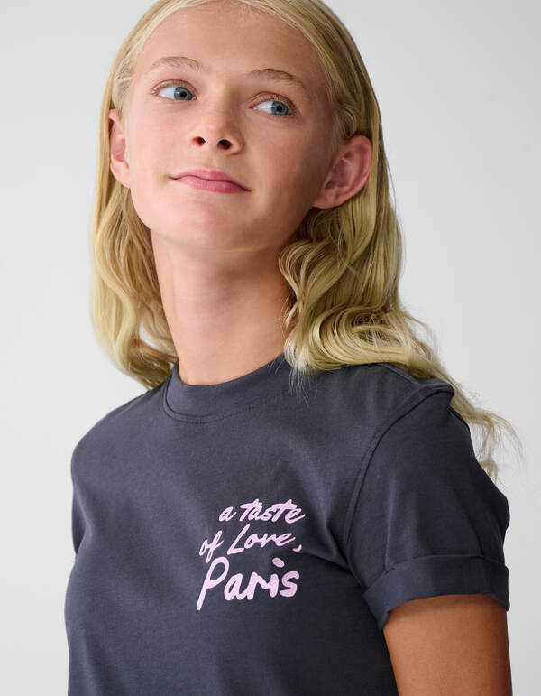 Taste Of Love Kunstwerk T-shirt Dunkelgrau SHOEBY GIRLS