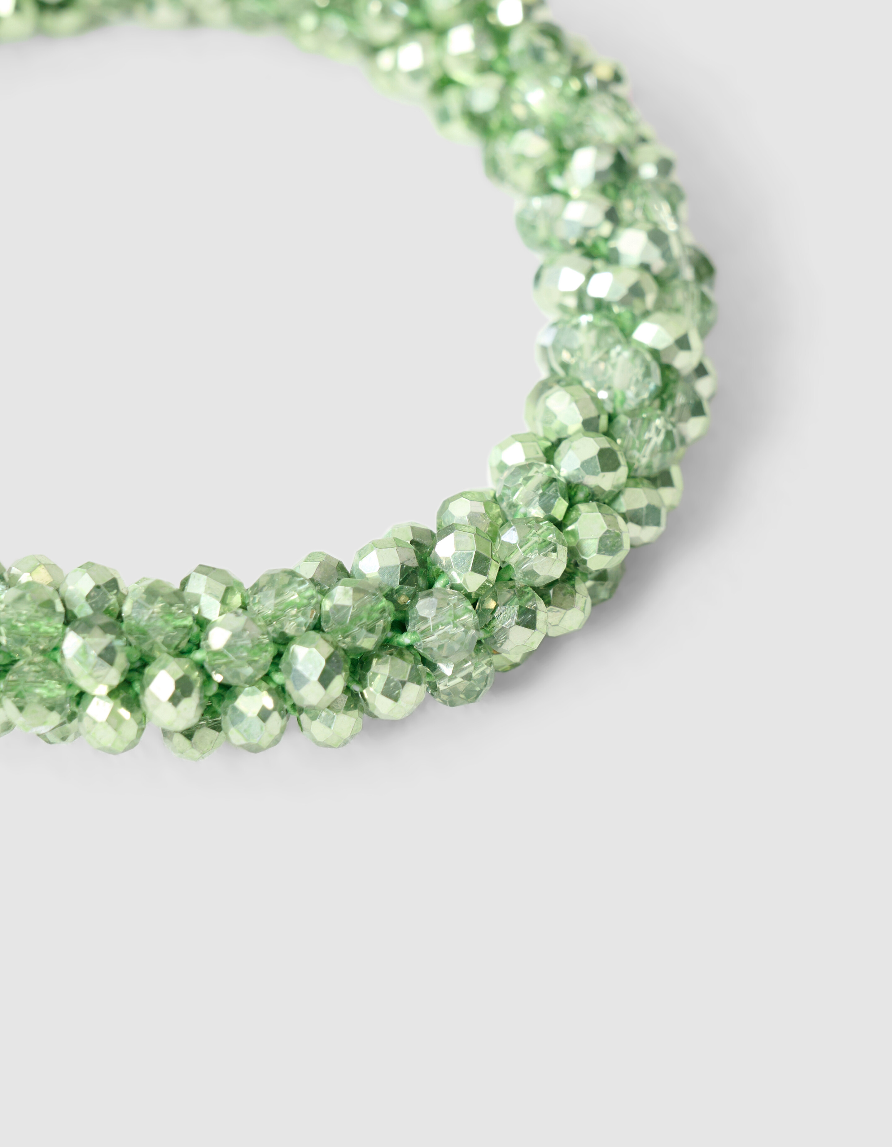 Beaded Haarelastiek Hellgr&uuml;n SHOEBY ACCESSOIRES