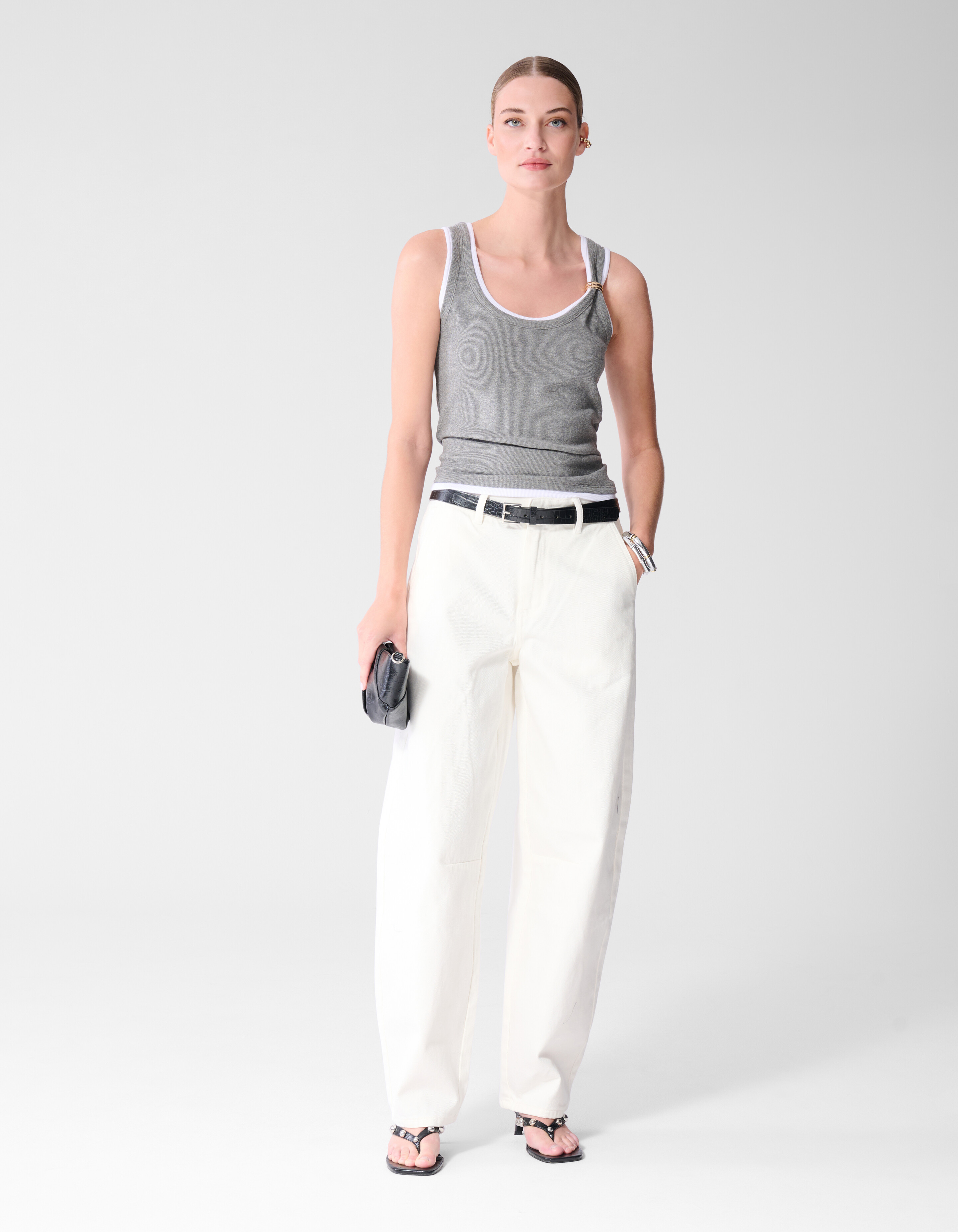 Doppel-Singlet Hellgrau SHOEBY WOMEN