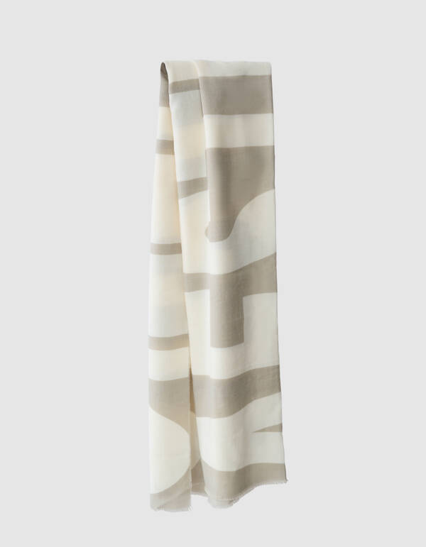 Text-Kunst Schal Gebrochen Wei&szlig; SHOEBY ACCESSOIRES