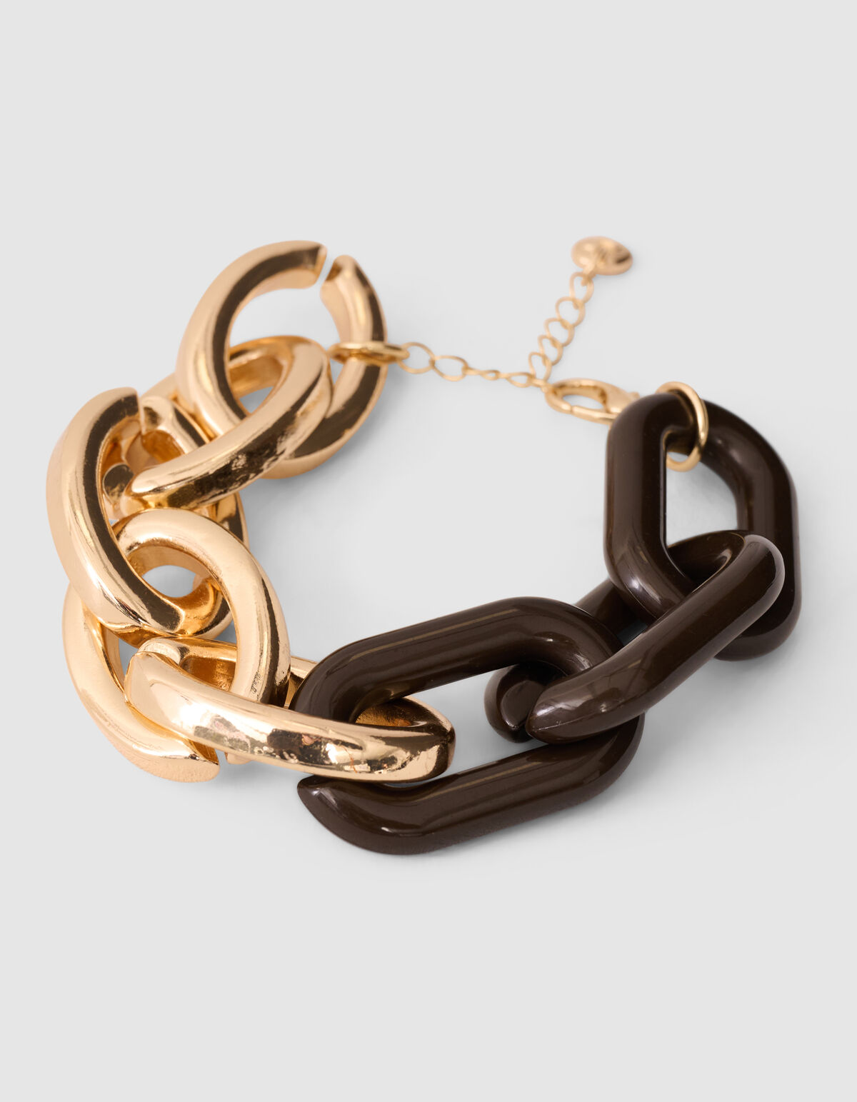 Bulky Chain Armband Gold/Braun SHOEBY ACCESSOIRES