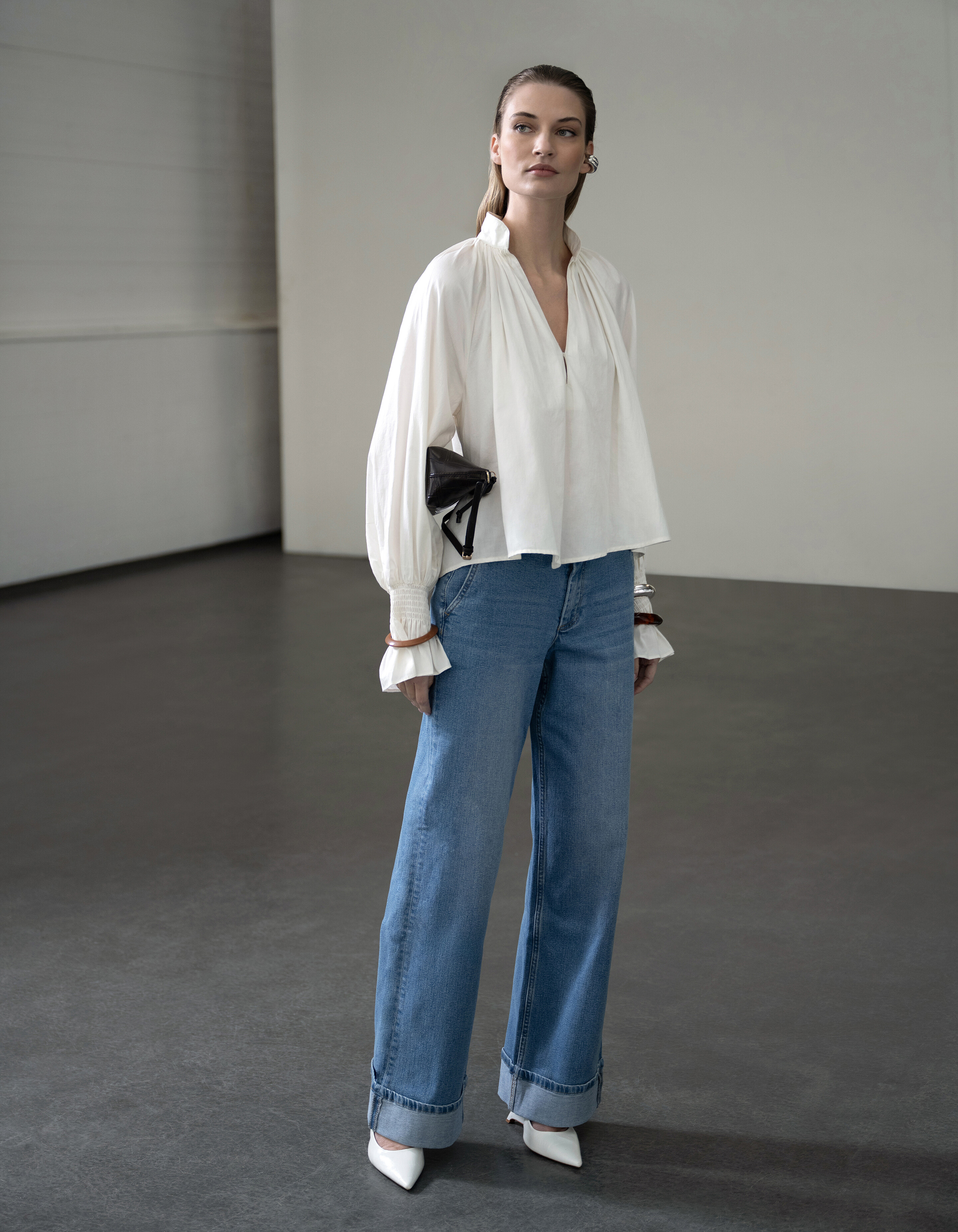 Klassische Jeans mit weitem Bein Hellblau SHOEBY WOMEN