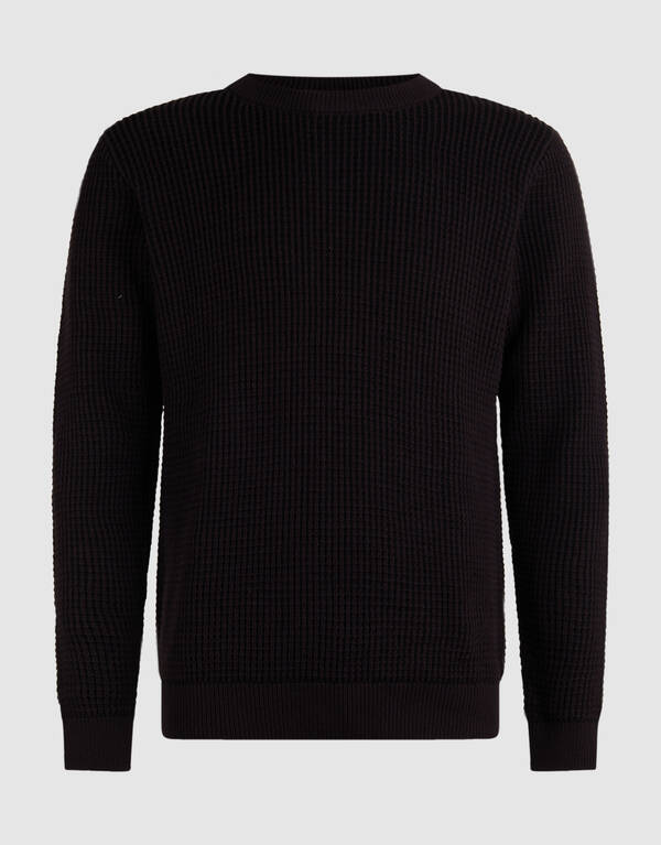 Zopfstrickpullover Dunkelbraun SHOEBY MEN
