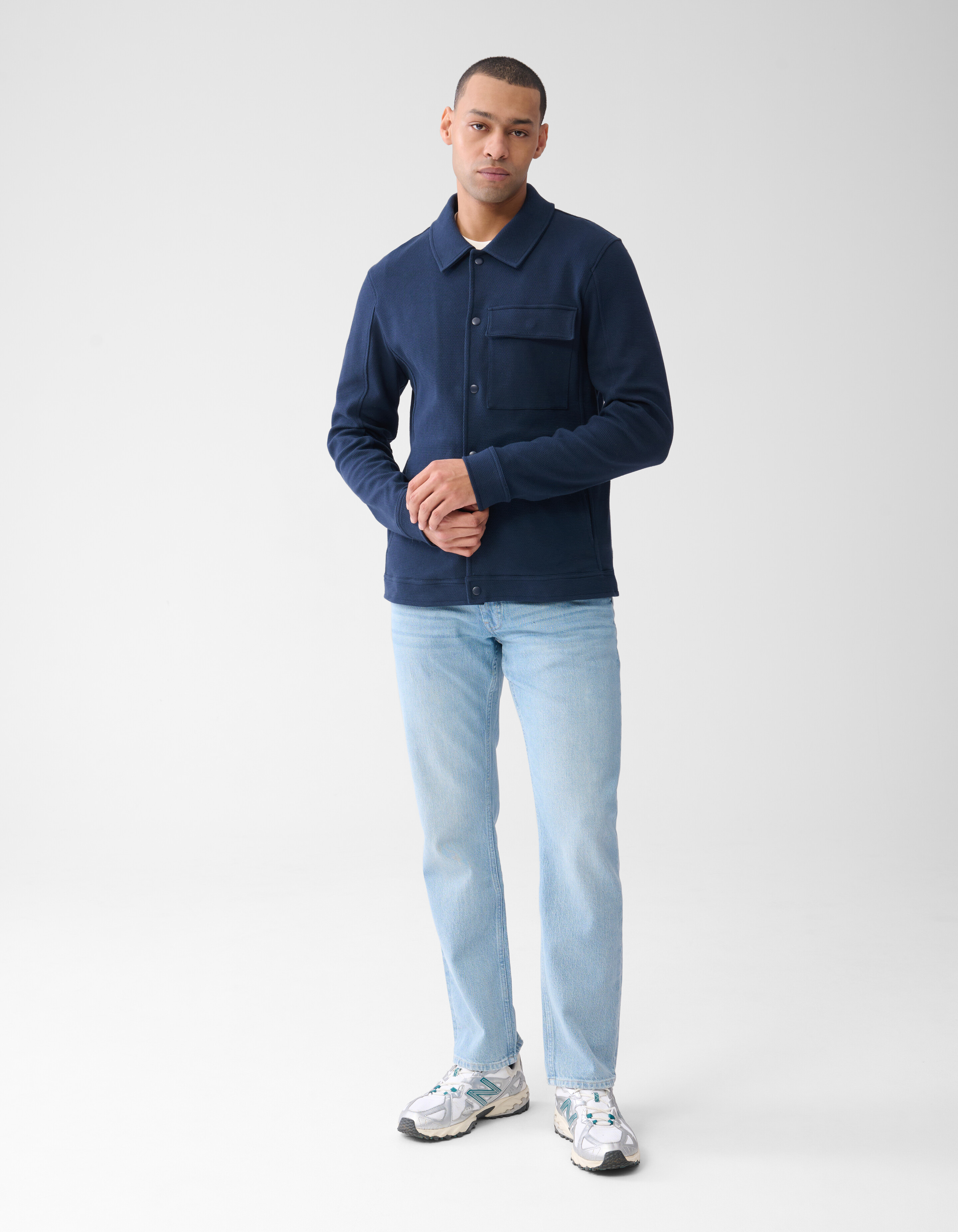 Piqué-Jacke Dunkelblau SHOEBY MEN
