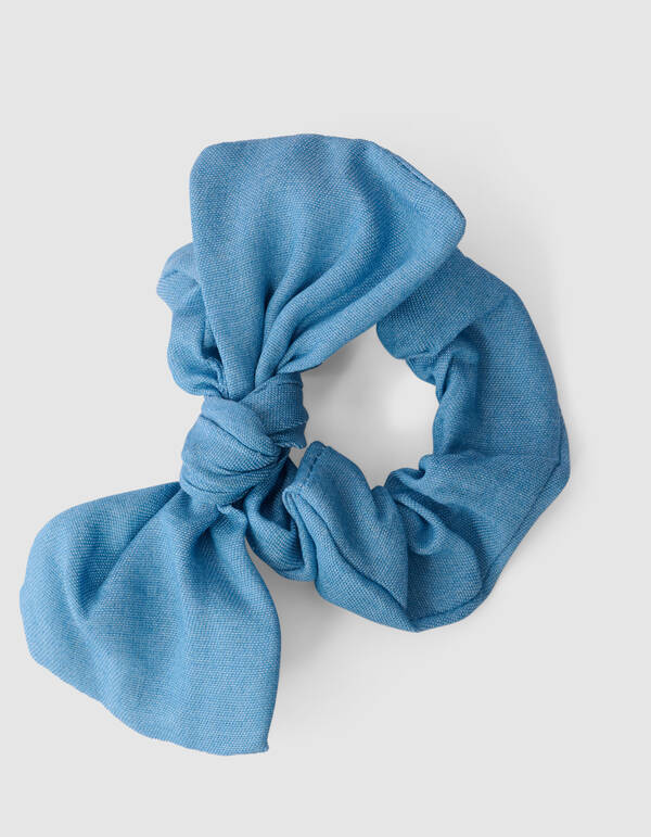 Denim Bow Scrunchie Hellblau SHOEBY ACCESSOIRES