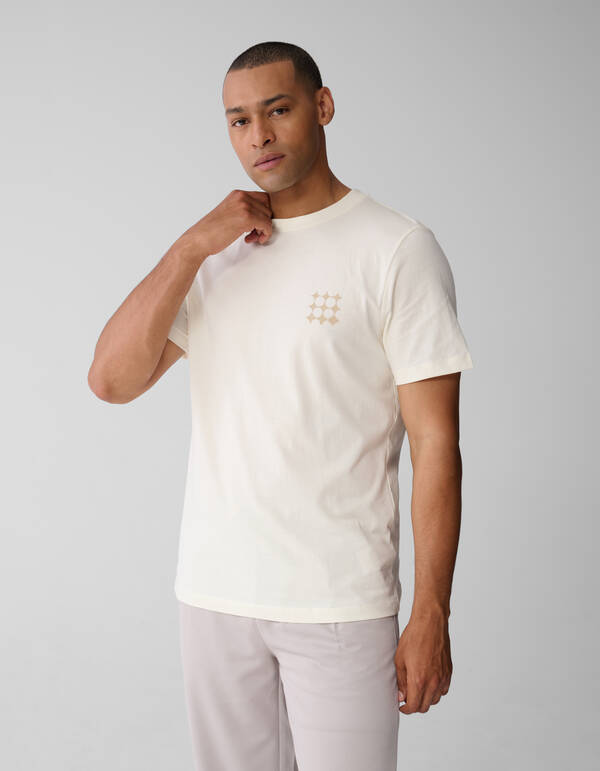 Multi Sparkle Logo T-shirt Off White SHOEBY MEN