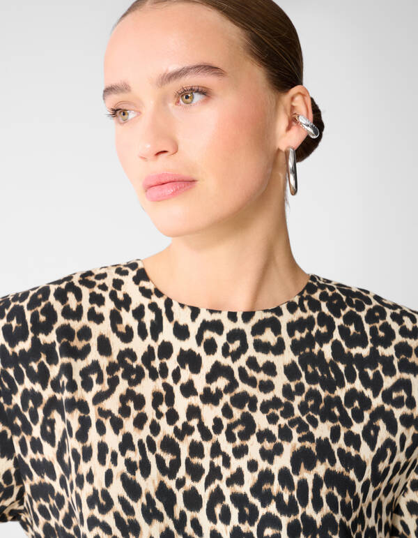 Leopard Twist Top Braun SHOEBY WOMEN