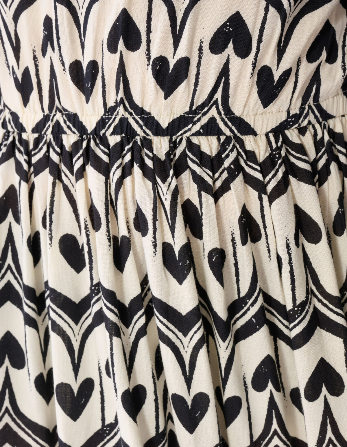 Heart Print Mini Kleid Schwarz SHOEBY GIRLS