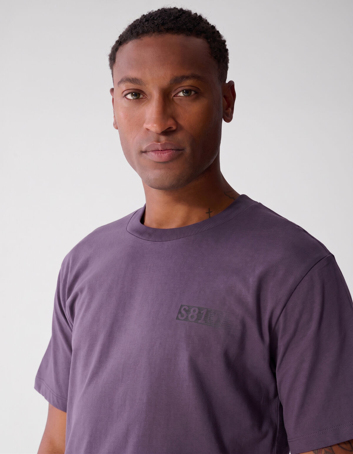 Einfarbiges T-Shirt in Lila SHOEBY MEN
