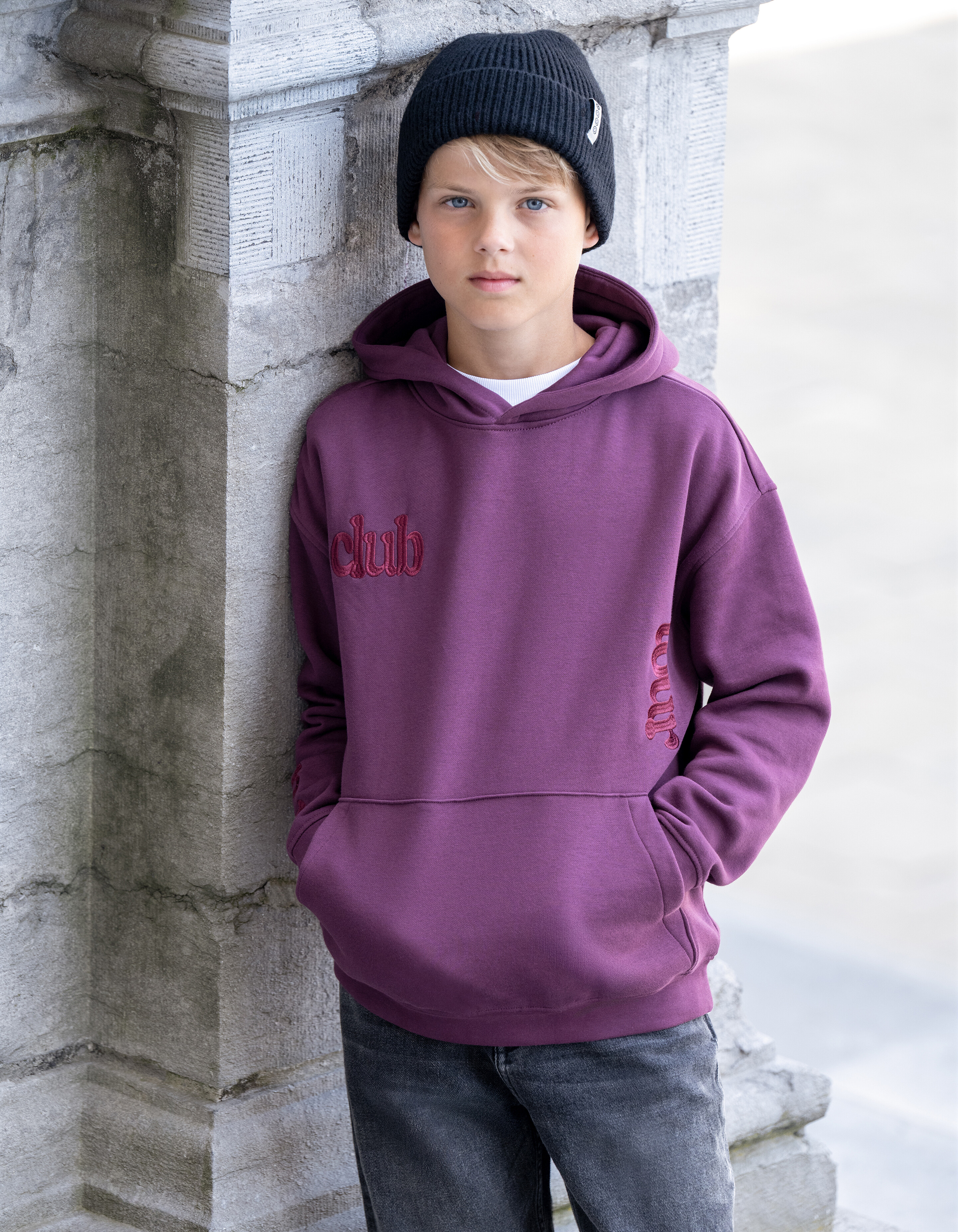 Club Stickerei Hoodie Dunkelrot SHOEBY BOYS