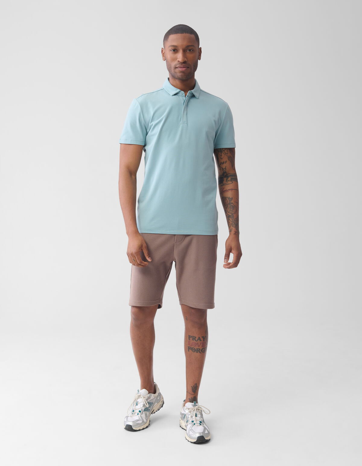 Jersey-Polo in Hellblau SHOEBY MEN