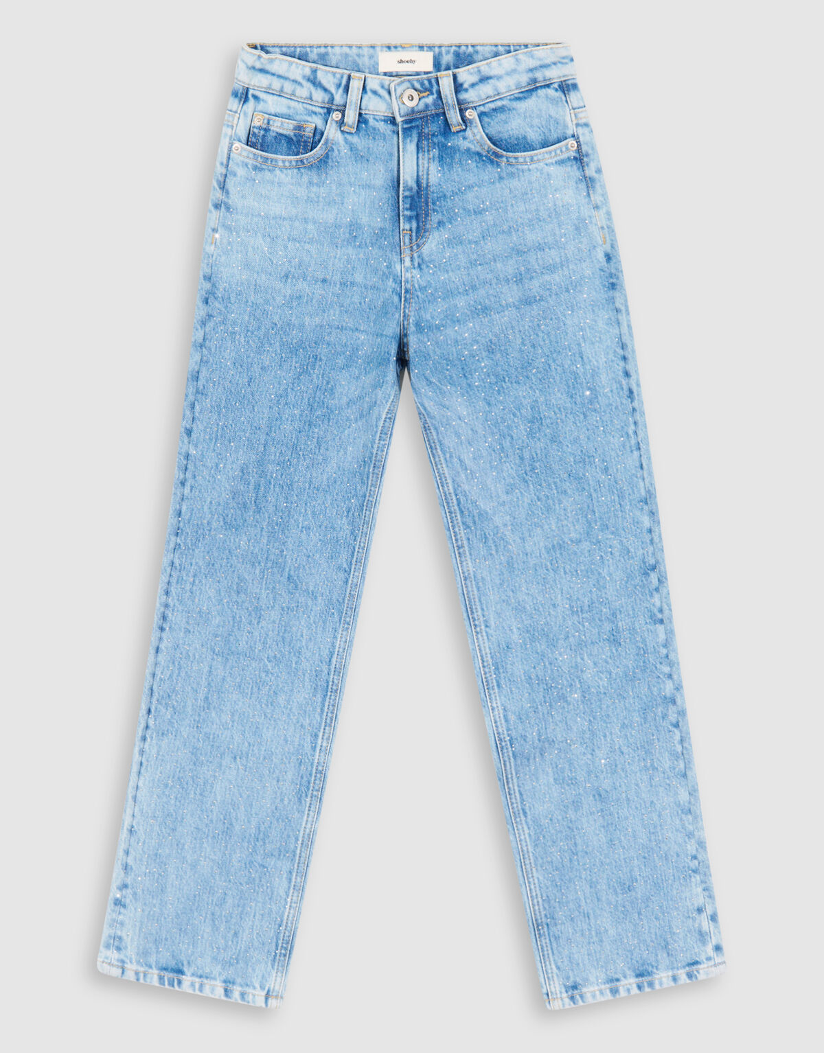 Strass Straight Fit Jeans Blau SHOEBY GIRLS