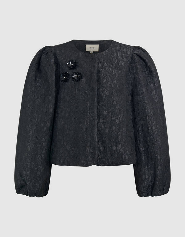 Blazer mit Blumenmuster Schwarz SHOEBY GIRLS