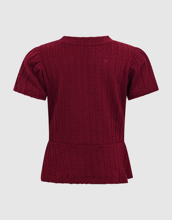 Sch&ouml;&szlig;chen-Top Dunkelrot SHOEBY GIRLS