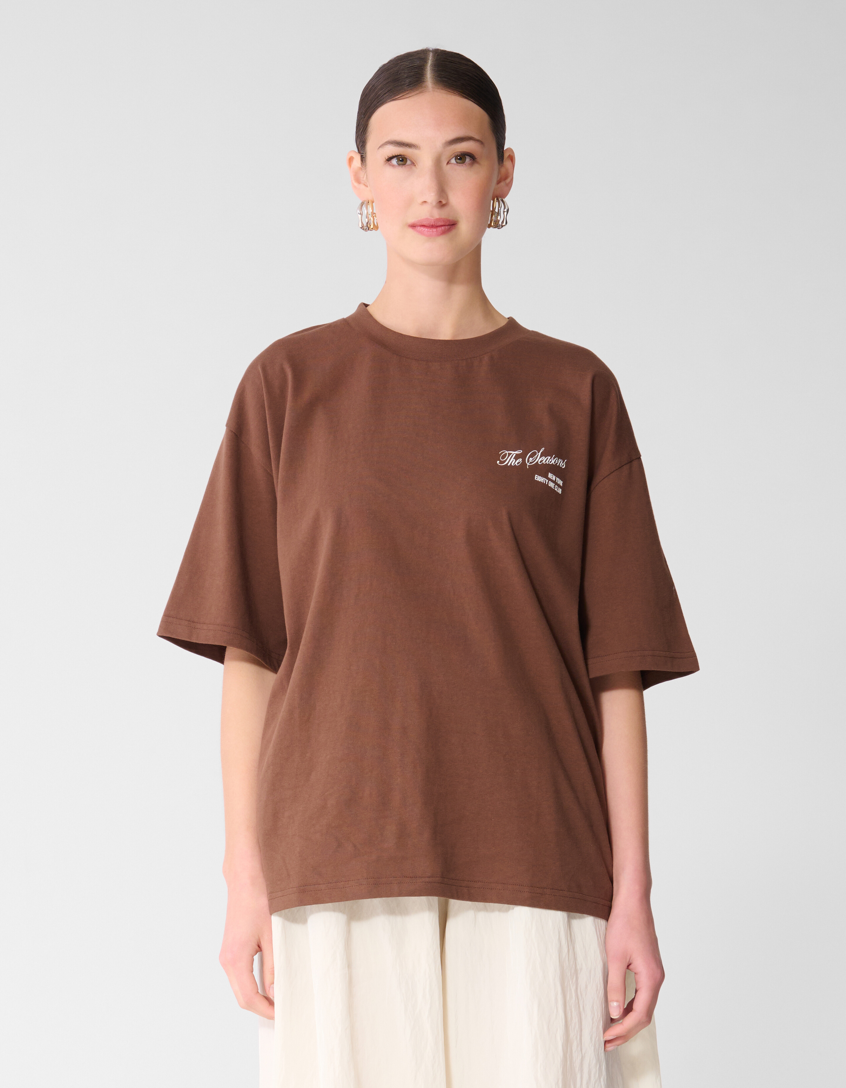 Seasons Artwork T-Shirt Braun SHOEBY WOMEN