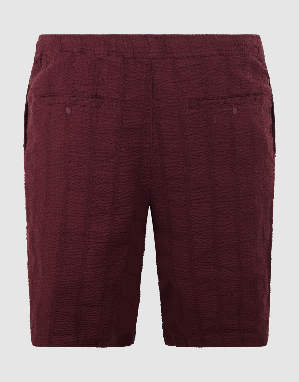Seersucker-Streifen-Short Dunkelrot SHOEBY MEN