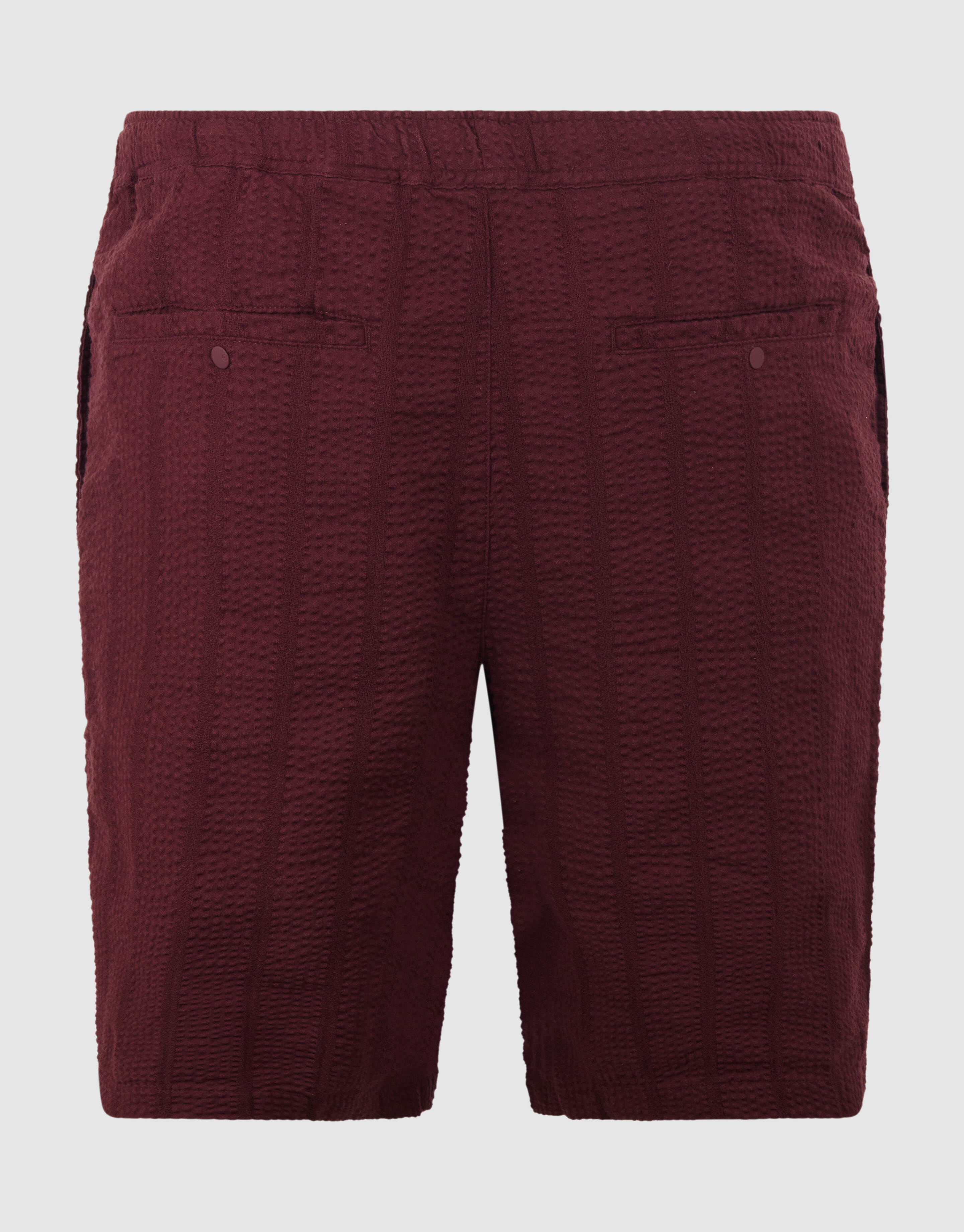 Seersucker-Streifen-Short Dunkelrot SHOEBY MEN