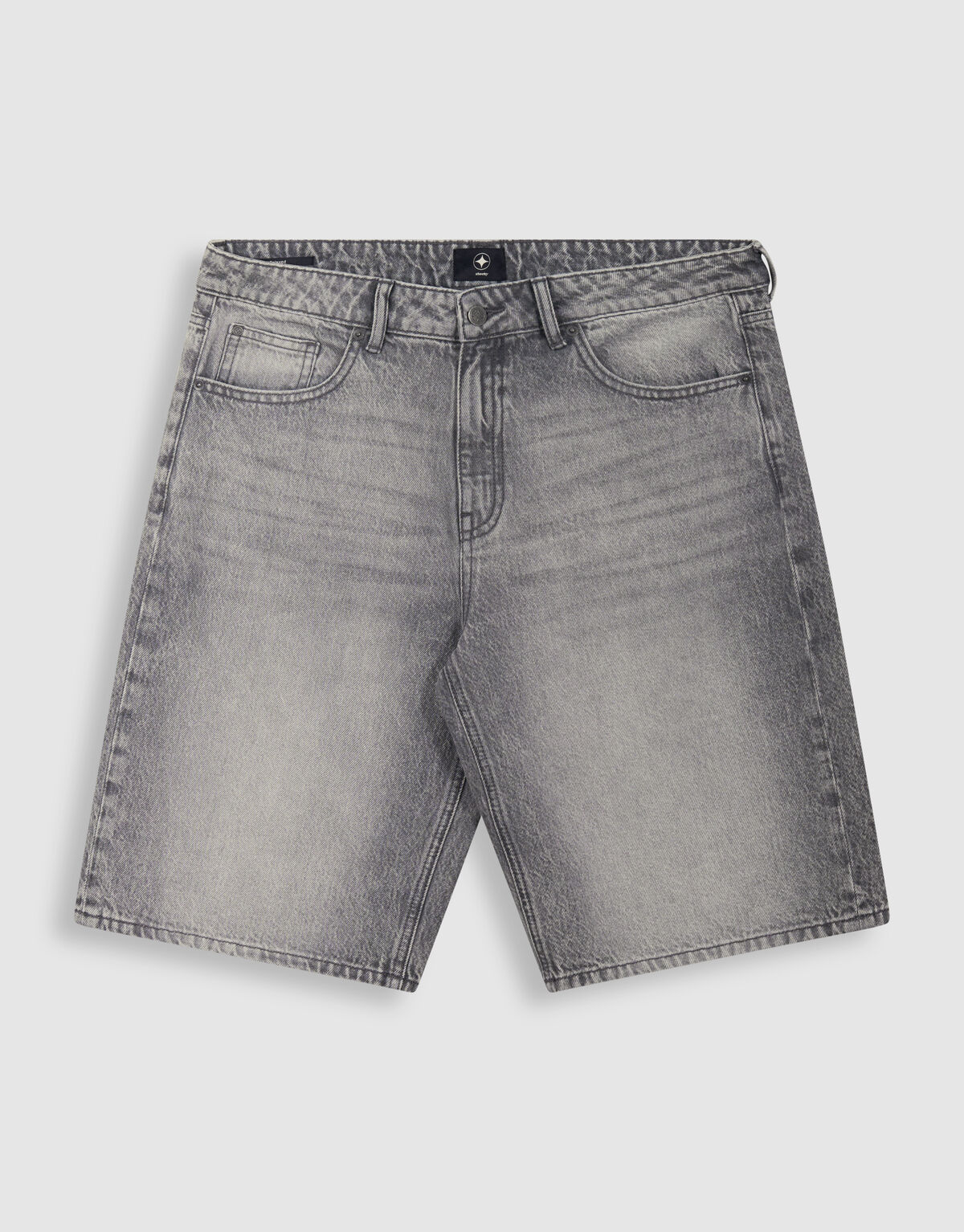 Relaxed Fit Denim Shorts Grau SHOEBY MEN