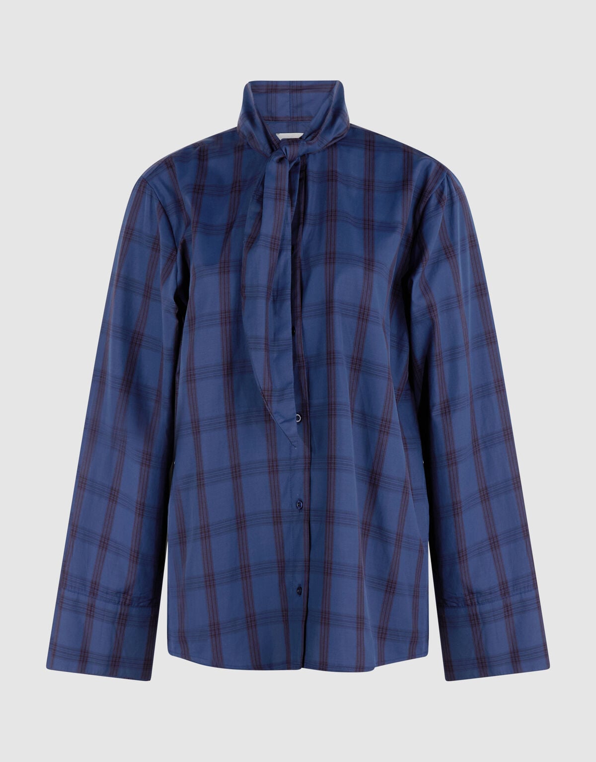 Bluse im Oversize-Schnitt mit Schal Blau SHOEBY WOMEN