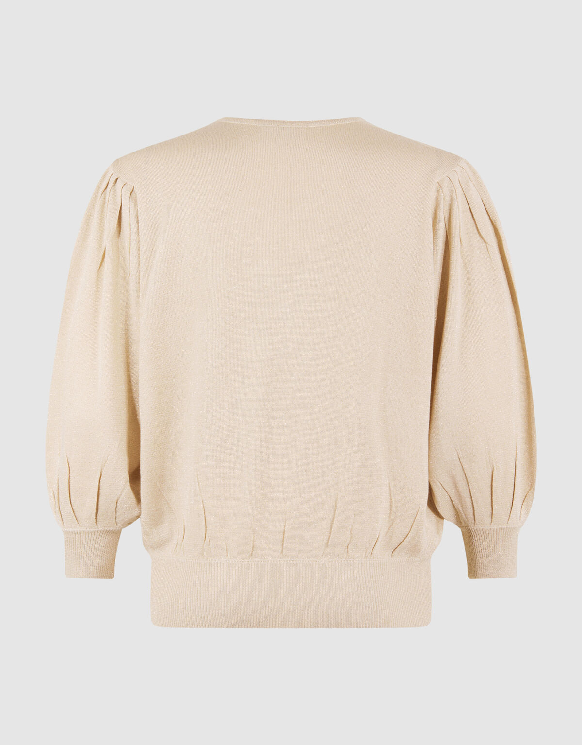 Glitzer-Pullover mit V-Ausschnitt Sand SHOEBY WOMEN