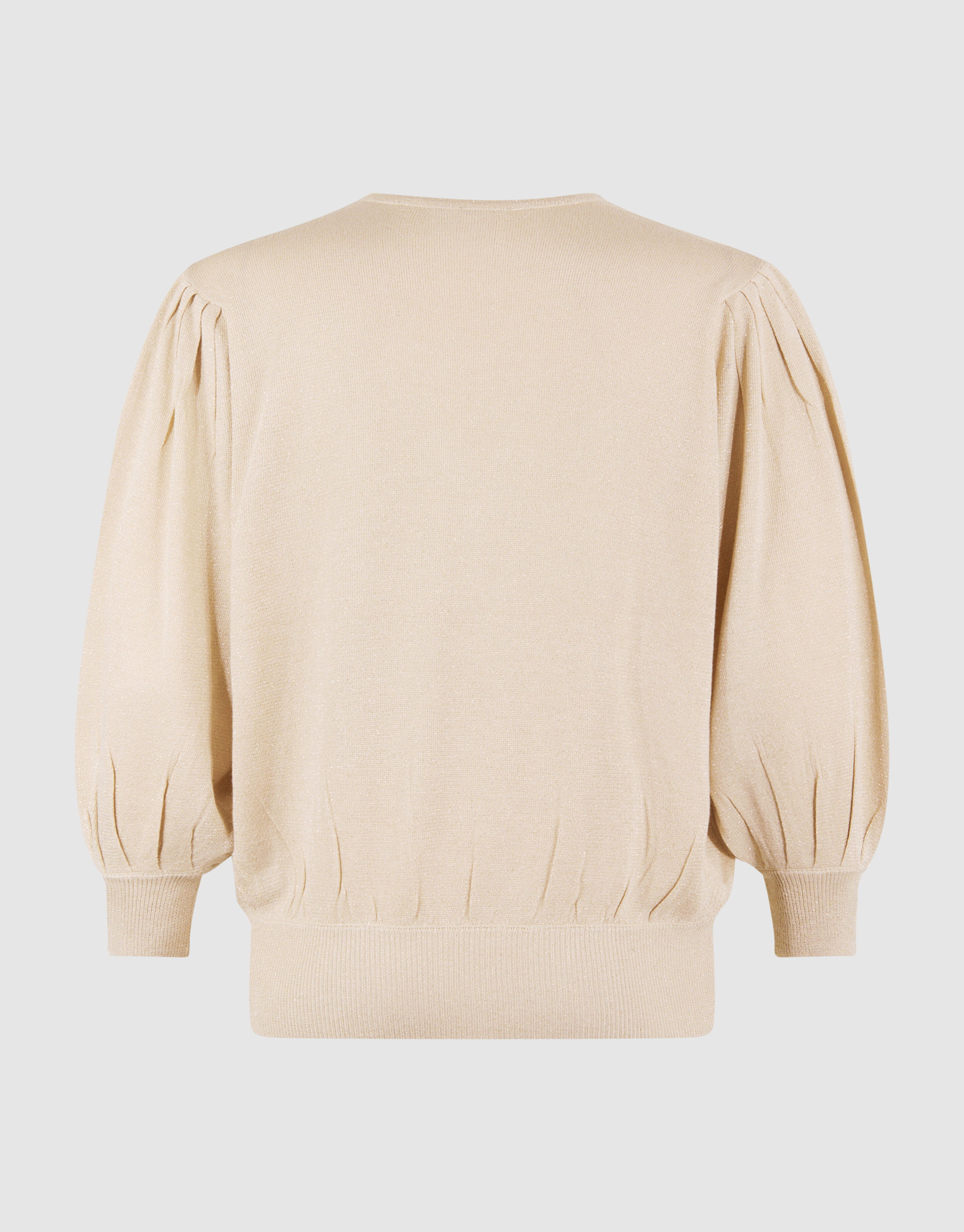 Glitzer-Pullover mit V-Ausschnitt Sand SHOEBY WOMEN