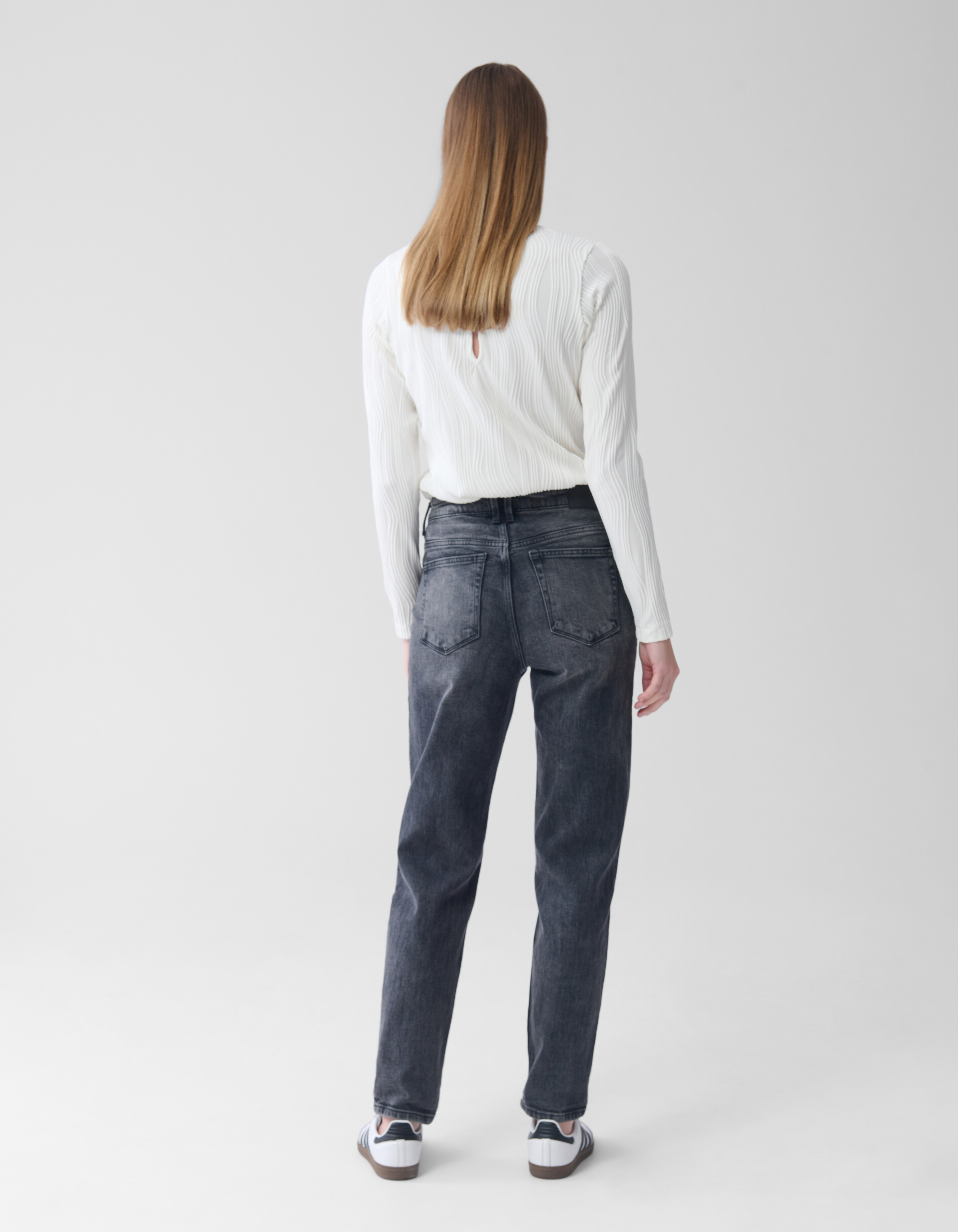 Tapered Fit Jeans Dunkelgrau L29 SHOEBY WOMEN