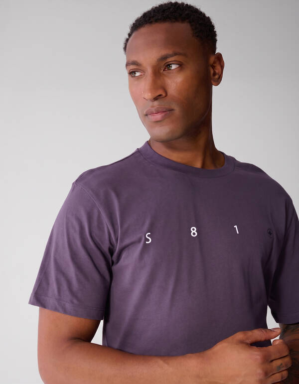 Minimal Artwork T-Shirt Lila SHOEBY MEN