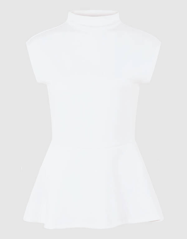 Wei&szlig;es Peplum-Top SHOEBY WOMEN
