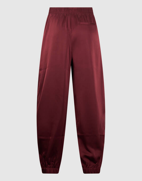 Satin-Kontrast-Jogger Dunkelrot SHOEBY WOMEN