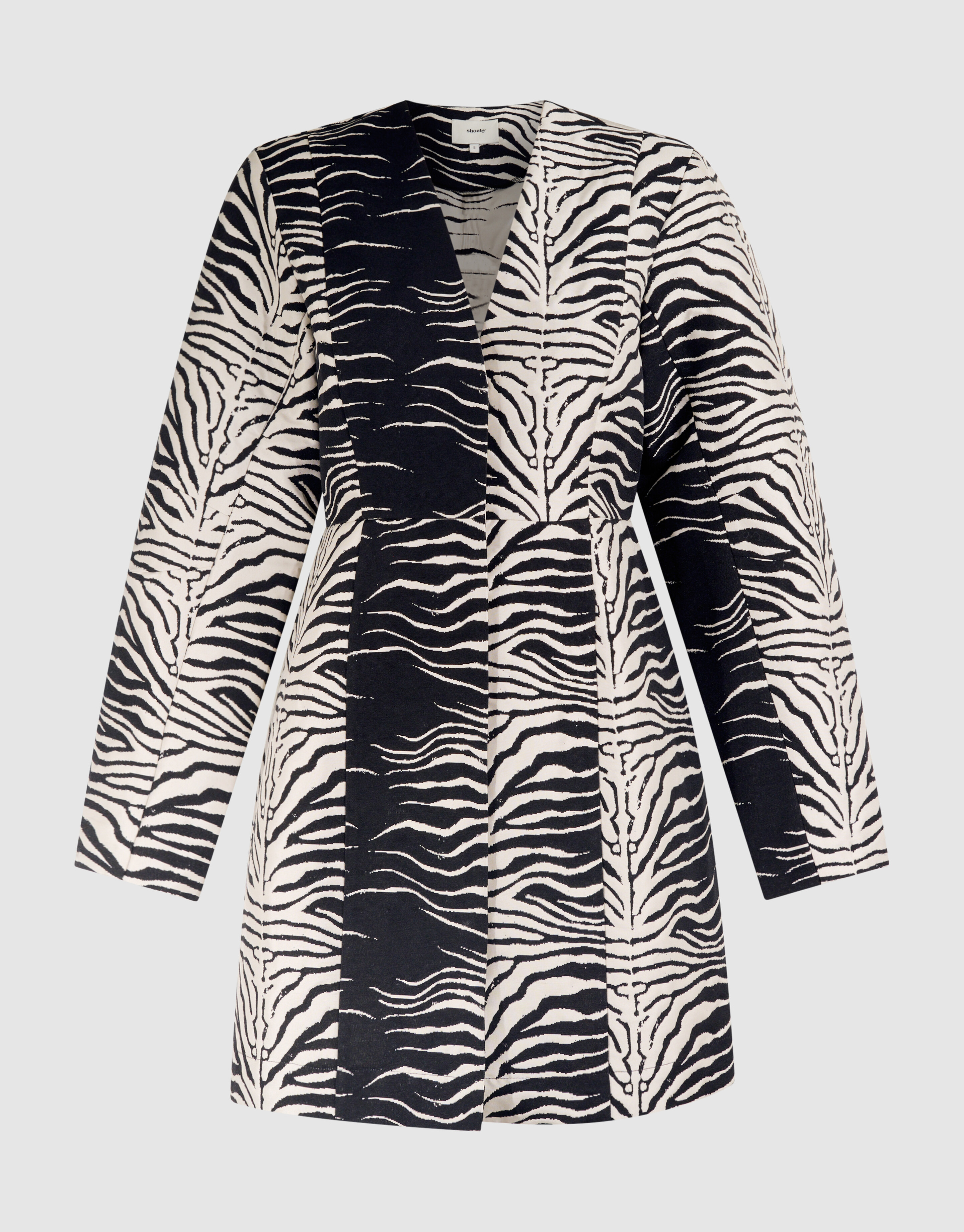 Eierförmiges Minikleid Schwarz/ Off White SHOEBY WOMEN