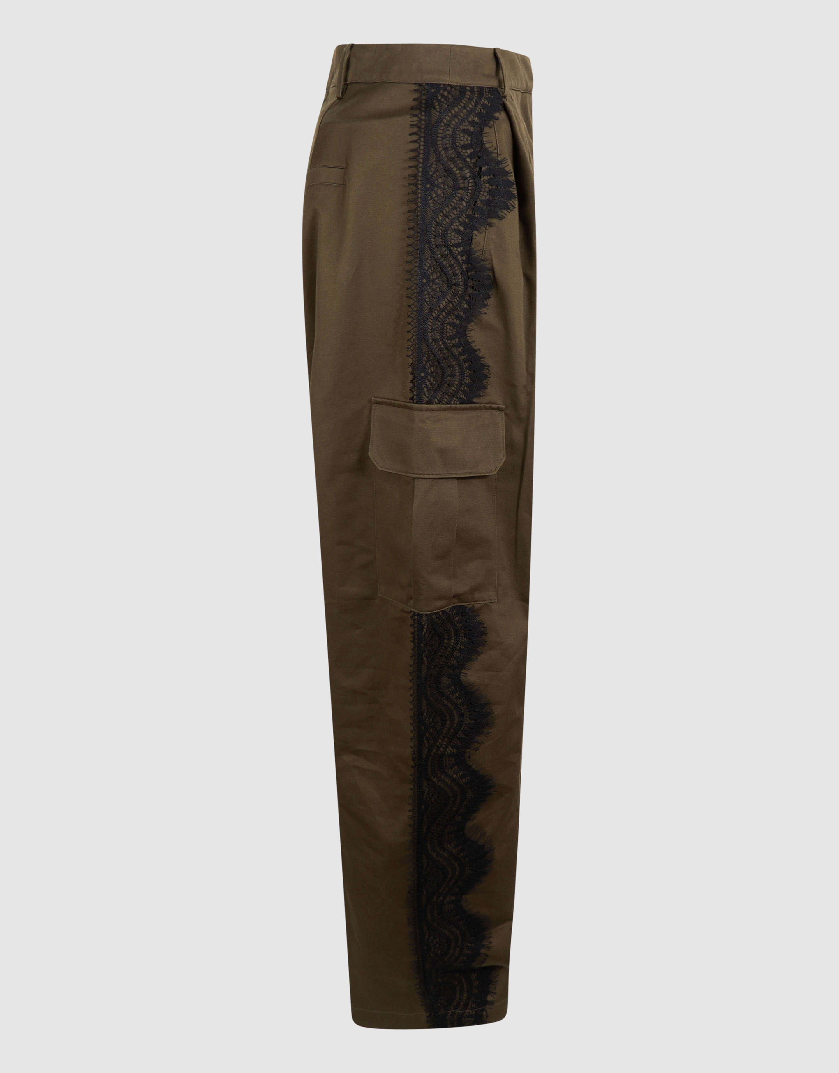 Cargohose mit Schn&uuml;rung Dunkelbraun SHOEBY WOMEN