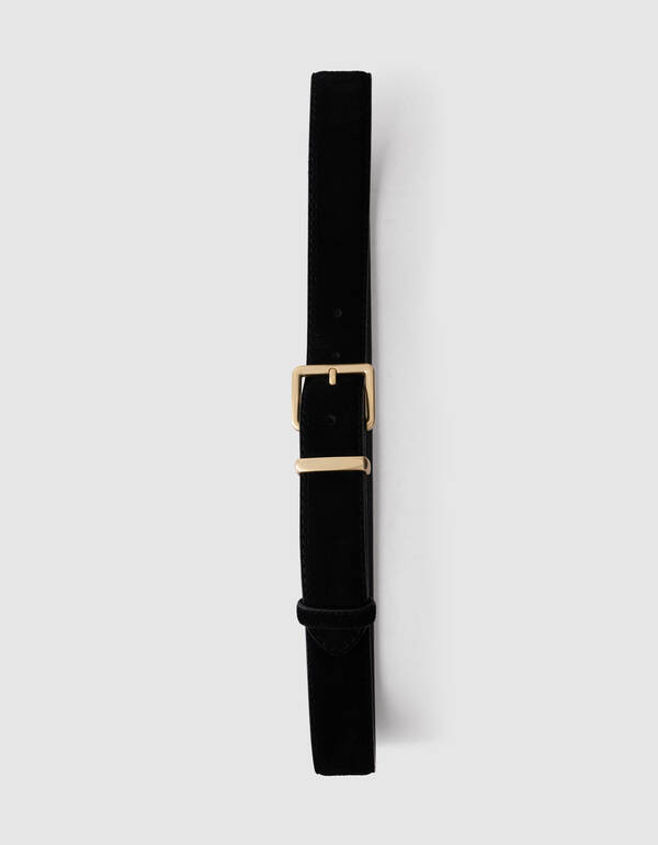 Wildleder-G&uuml;rtel Schwarz Von Lonneke SHOEBY ACCESSOIRES