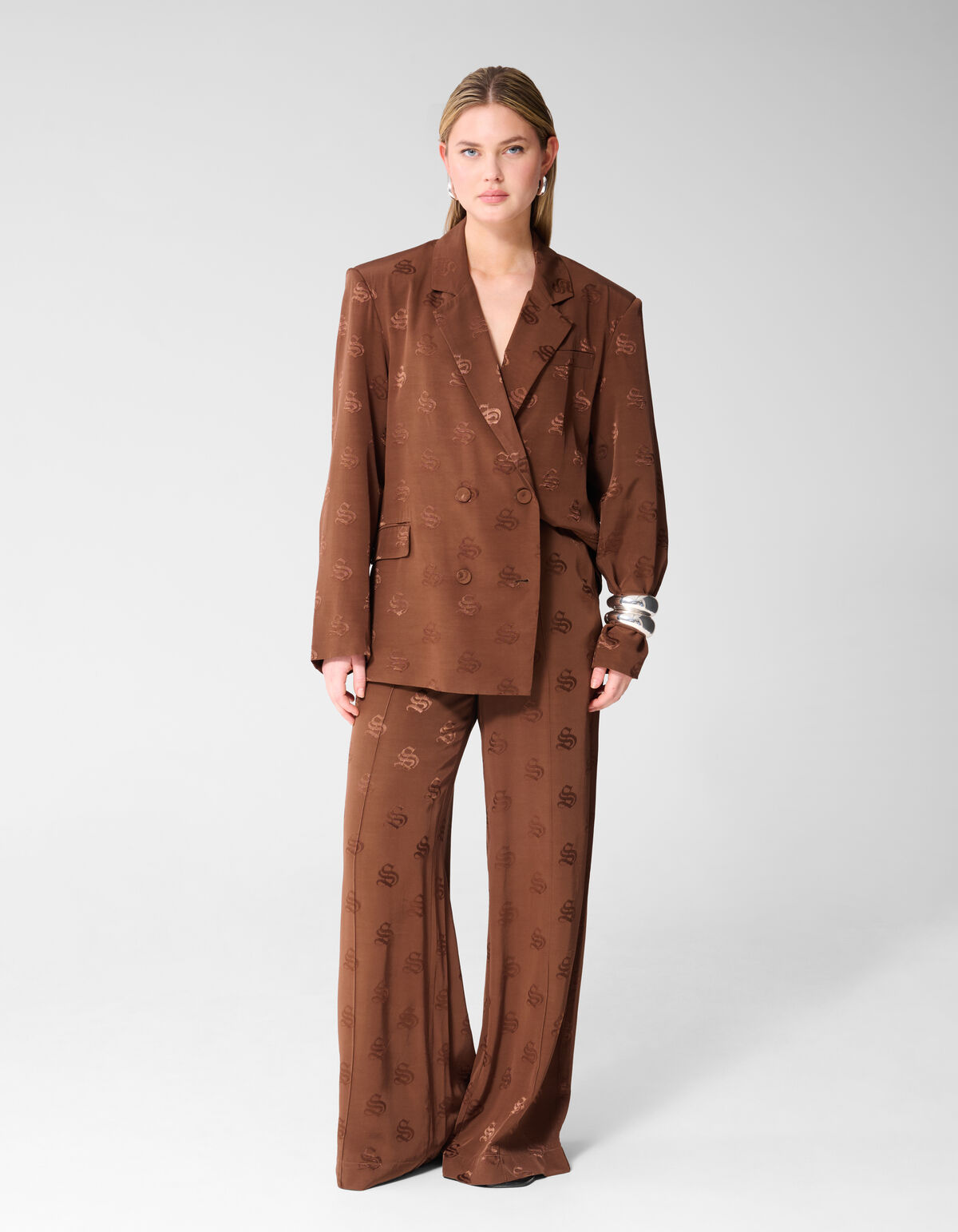Jacquard Blazer Braun SHOEBY WOMEN