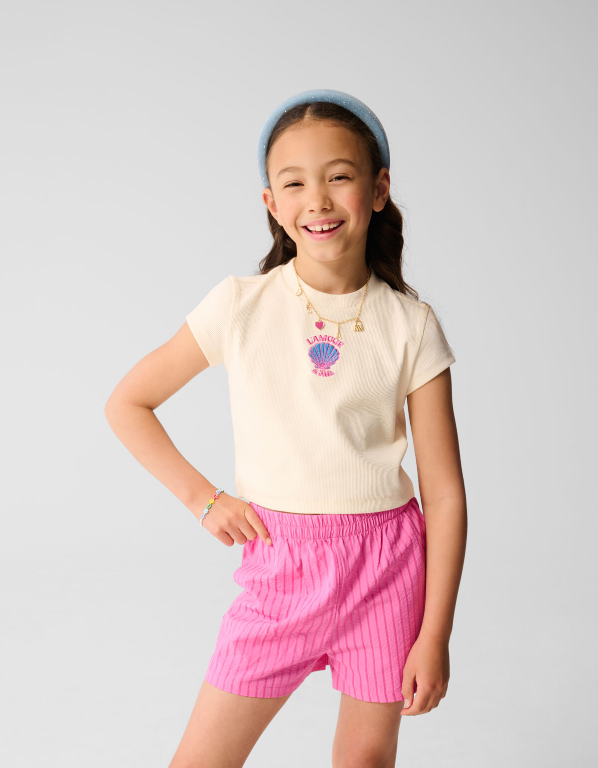 L'amour Crop Top Off White SHOEBY GIRLS