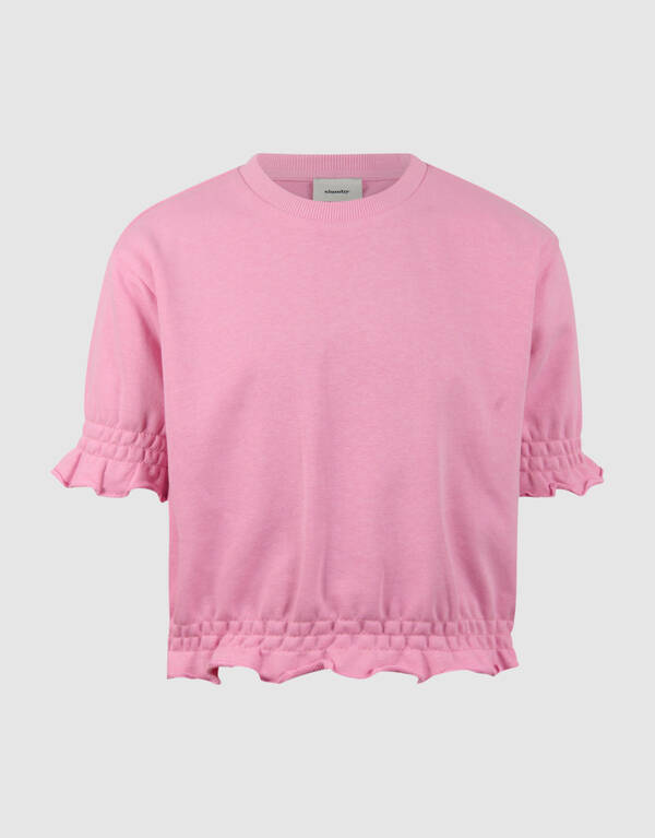 R&uuml;schen-Sweatshirt Hellrosa SHOEBY GIRLS